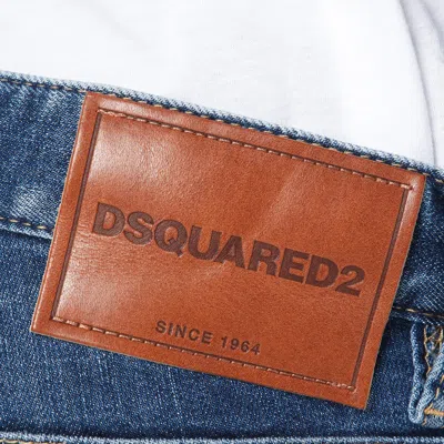 Dsquared2 Medium Perfecto Wash Cool Guy Jeans In Faded Blue In Blue
