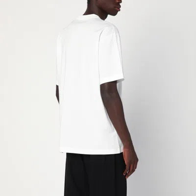 Y-3 White Cotton T-shirt With Logo