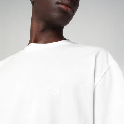 Y-3 White Cotton T-shirt With Logo