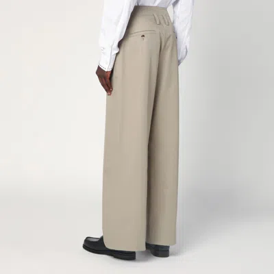 Alexander Mcqueen Beige Cotton Gabardine Chino Pants In Neutral