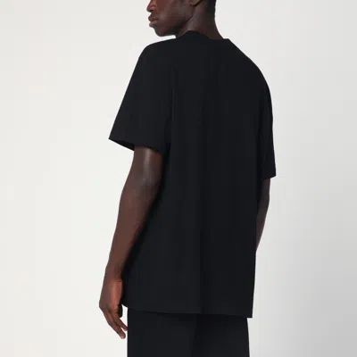Alexander Mcqueen Logo Print Crewneck T-shirt In Black