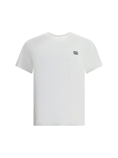 Valentino Garavani Cotton T-shirt With Vlogo Patch In White