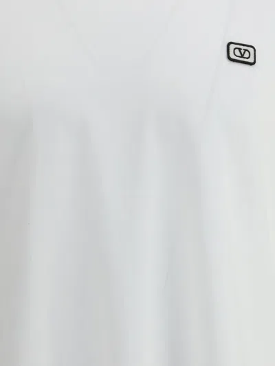Valentino Garavani Cotton T-shirt With Vlogo Patch In White