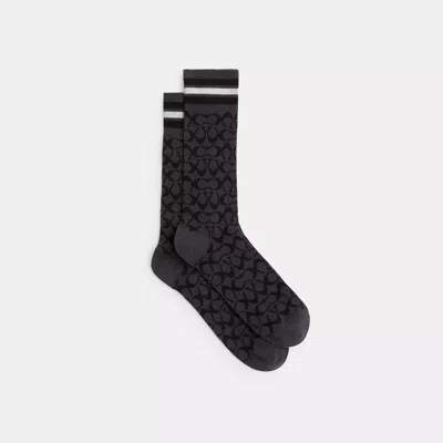 Coach Signature Calf Socks