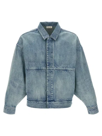 Fear Of God Denim Trucker Casual Jackets And Parka Blue