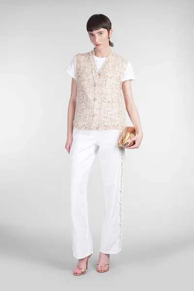 Iro Ozya Casual Jacket In Beige Polyester In Neutral
