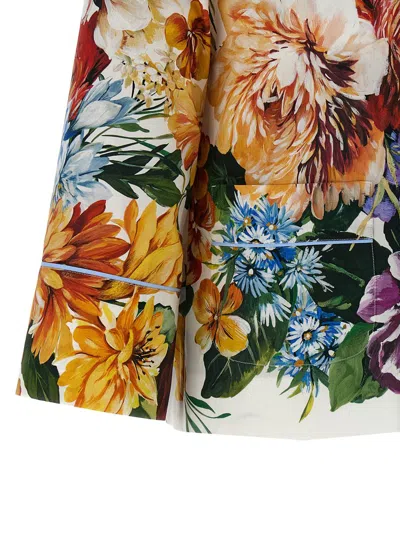 Dolce & Gabbana Floral Pattern Collared Neck Long Sleeves Shirt In Multi