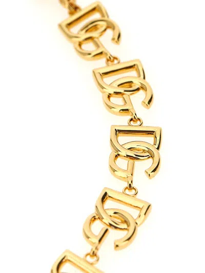 Dolce & Gabbana Multilogo Necklace Jewelry Gold In Gold
