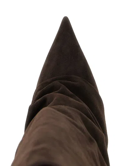 Le Silla Andy High Heels Boots In Brown Suede In Brown