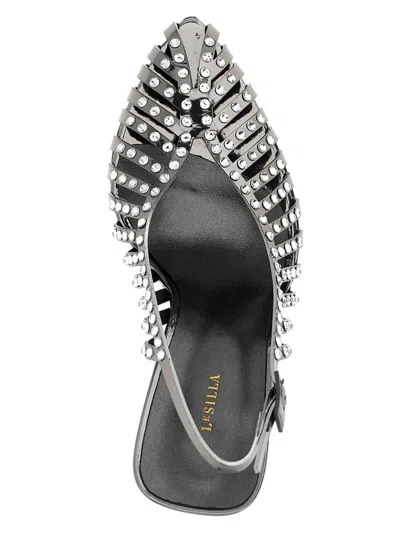 Le Silla Cage Pumps Silver In Multi