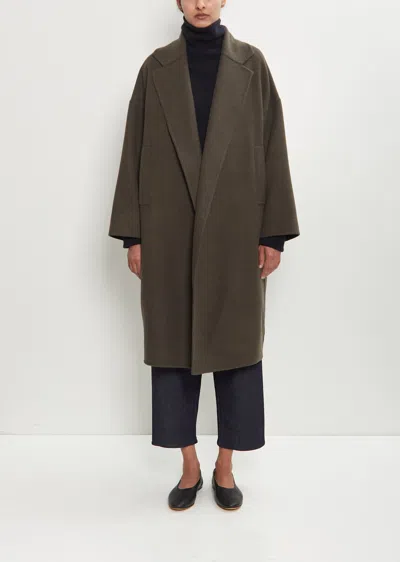 Dušan Double Face Felted Wool Oversized Coat In Green