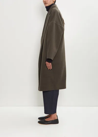 Dušan Double Face Felted Wool Oversized Coat In Green