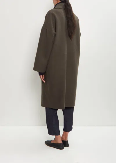 Dušan Double Face Felted Wool Oversized Coat In Green