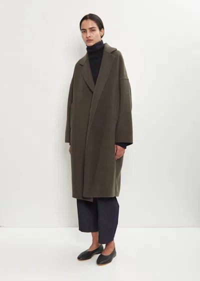 Dušan Double Face Felted Wool Oversized Coat In Green