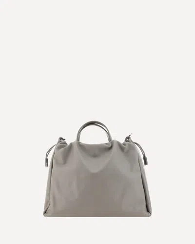 Brunello Cucinelli Mellow Large Tote Bag In Gray