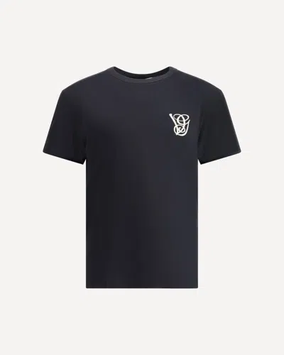 Valentino Garavani Men `vltn` Print Regular T-shirt In Black