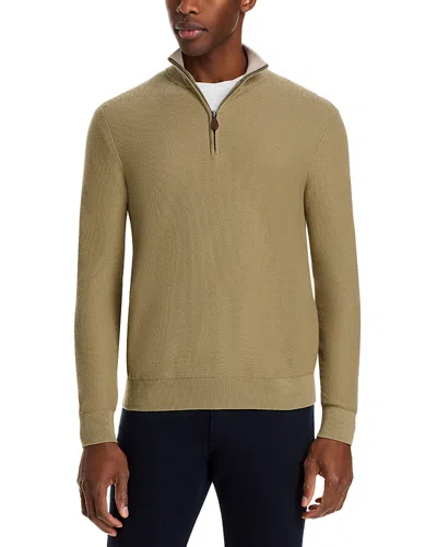 The Men's Store At Bloomingdale's Birdseye Knit Quarter Zip Sweater - Exclusive