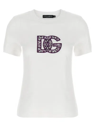 Dolce & Gabbana Majolica Print Dg Logo T-shirt