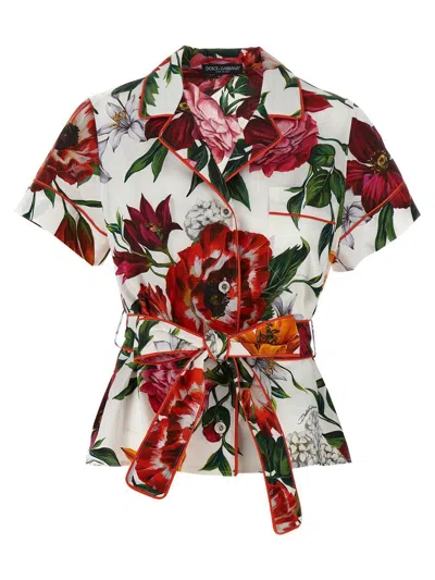 Dolce & Gabbana Vanity Shirt And Blouse Multicolor In White