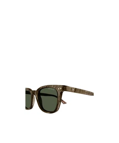 Montblanc Eyewear Square Frame Sunglasses In Black