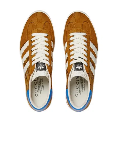Gucci X Adidas Gg Gazelle Casual Trainers In Brown