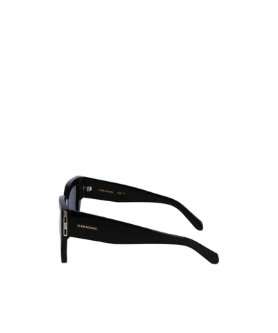 Ferragamo Gancini 55mm Modified Rectangular Sunglasses In Black