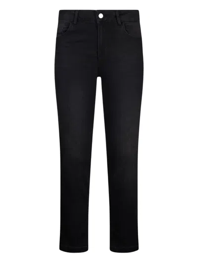 Liu •jo Slim Cropped Jeans In Black