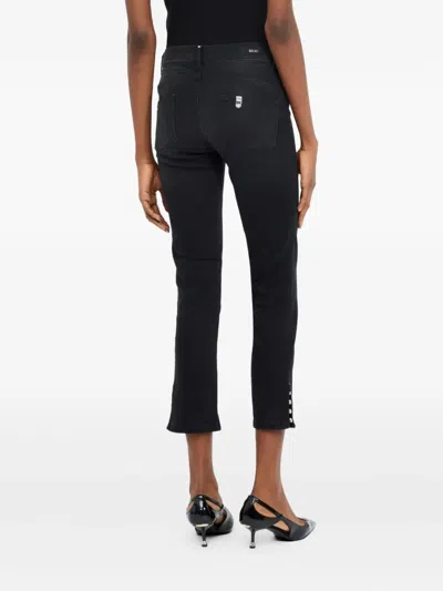 Liu •jo Slim Cropped Jeans In Black