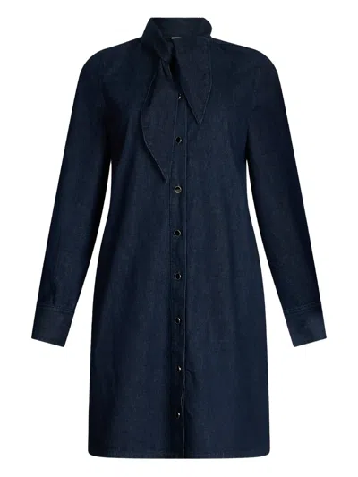 Liu •jo Denim Shirt Dress In Blue
