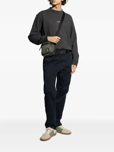 Stone Island Sweatshirt With Industrial Flow Print In Gray