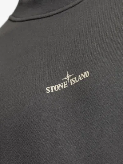 Stone Island Sweatshirt With Industrial Flow Print In Gray