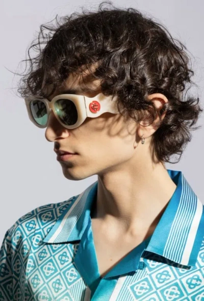 Casablanca Geometric Frame Sunglasses In Neutral