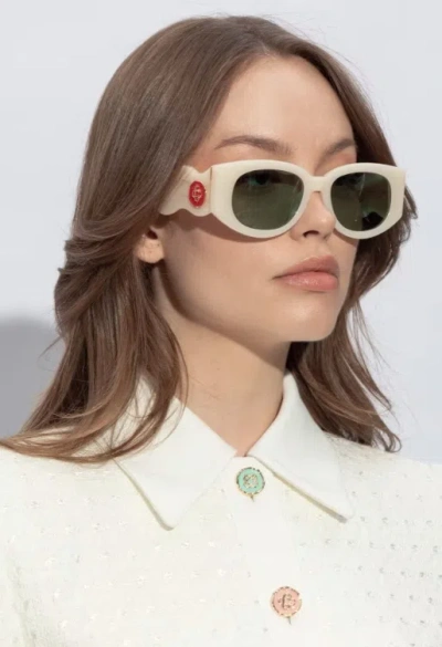 Casablanca Geometric Frame Sunglasses In Neutral