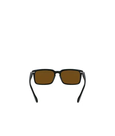 Ferragamo Dark Green Acetate Sunglasses In Brown