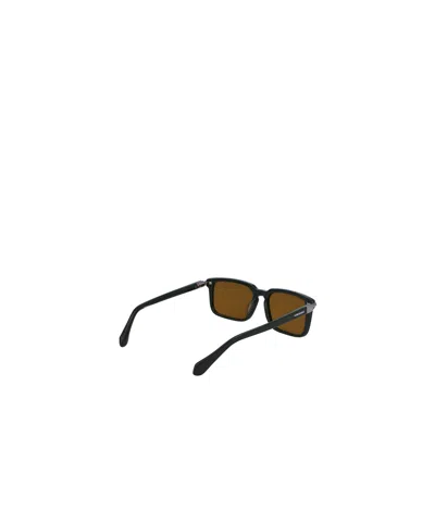 Ferragamo Dark Green Acetate Sunglasses In Brown
