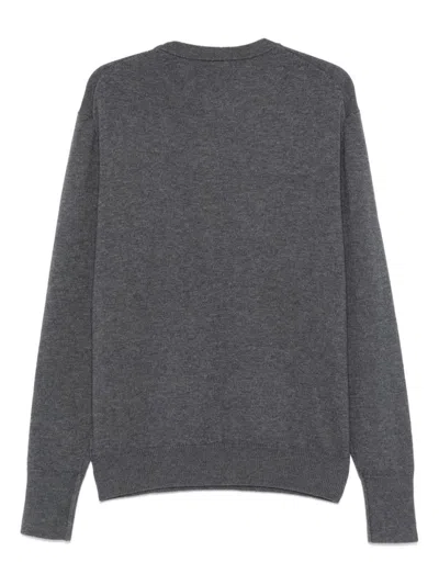 Aspesi Crew-neck Wool Sweater In Gray