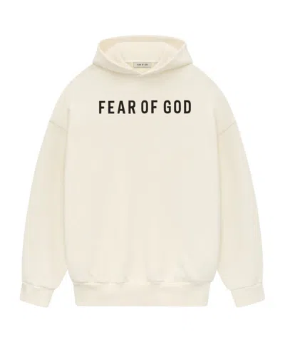 Fear Of God Cotton French Terry Logo Hoodie In White