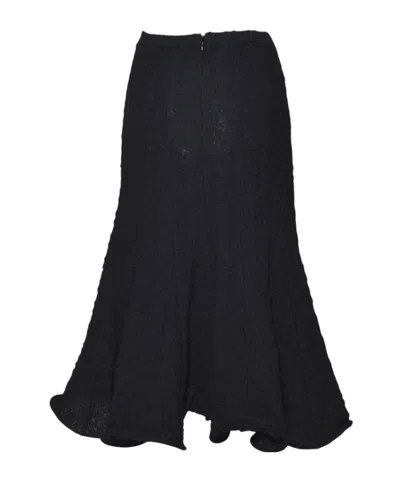 Msgm Turn-up Hem Skirt In Black