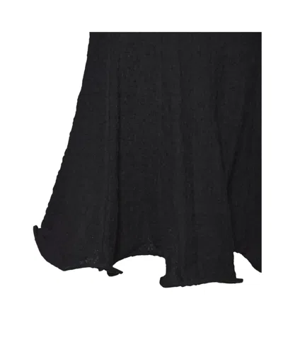 Msgm Turn-up Hem Skirt In Black