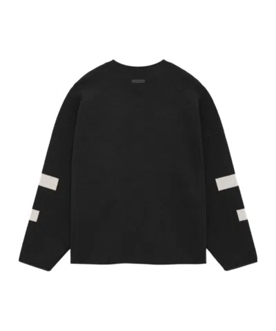 Fear Of God Merino Wool Full Zip Sweater In Black