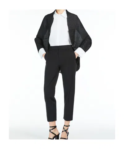 Max Mara Pleated Fabric Shrug In Black