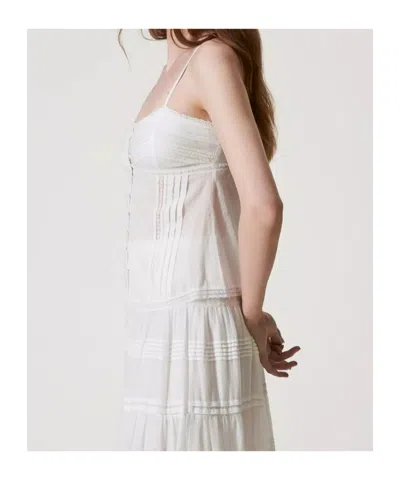 Twinset Lace-detailing Tank Top In White