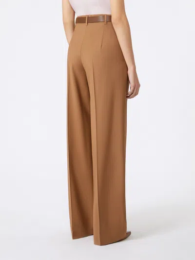 Max Mara Woollen Cloth Trousers In Brown