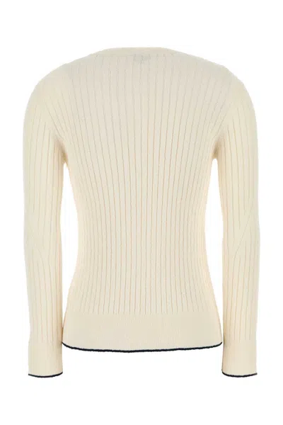 Bottega Veneta Long-sleeved Sweater In Neutral