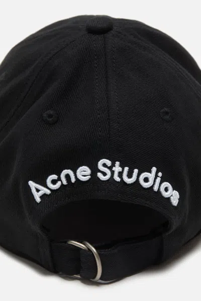 Acne Studios Curved Brim Baseball Cap In Black