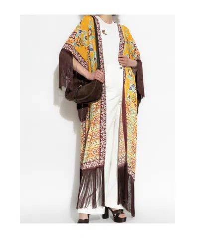 Etro Fringed Printed Kaftan In Multi