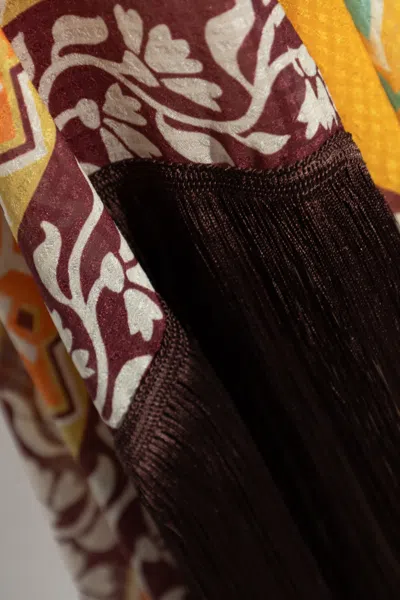 Etro Fringed Printed Kaftan In Multi