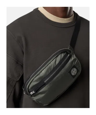 Stone Island Belt Bag With Zip Pocket And Ripstop Lining