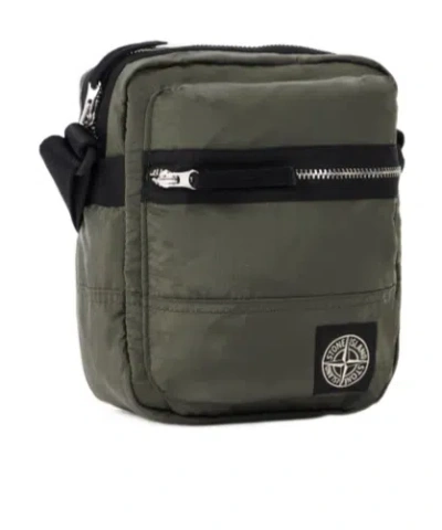 Stone Island Pouch Bag With Front Pocket And Ripstop Lining