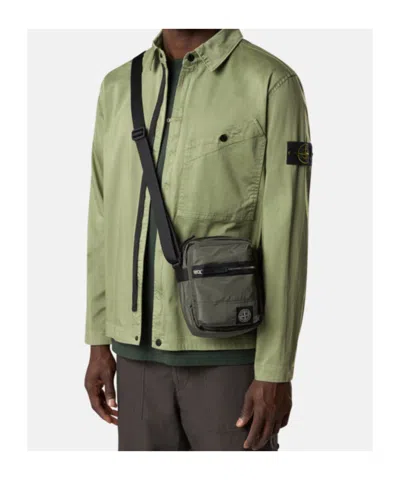 Stone Island Pouch Bag With Front Pocket And Ripstop Lining